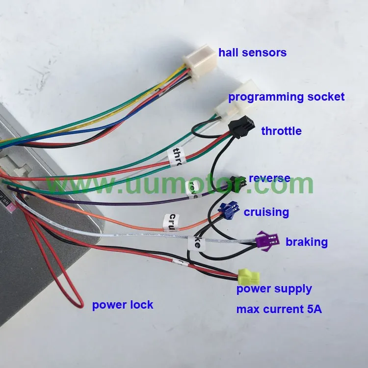 

Ebike 24V-60V 50A programable sine wave brushless dc motor controller