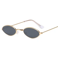 retro small oval sunglasses women vintage brand shades black red metal color sun glasses for female fashion designer lunette