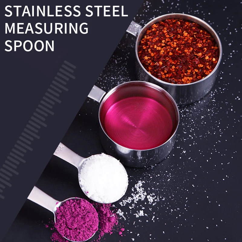 Измерительные Чашки Премиум штабелируемые кухонные мерные ложки из нержавеющей