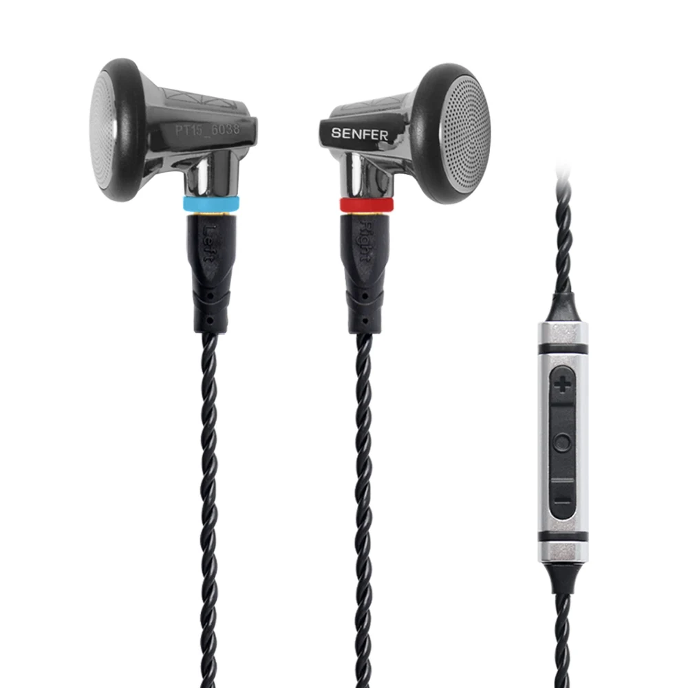 SENFER(SFR) PT15 в ухо наушник Earburd Графен Динамический драйвер блок HIFI ушной штекер с MMCX съемный кабель металлический наушник