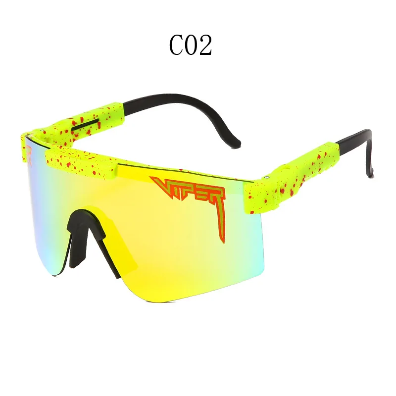 

2021 Flat Top Goggle Sun Glasses Women Men Blue Frame Mirrored Lens Windproof Sport No Polarized Sunglasses For Men/Woman UV400