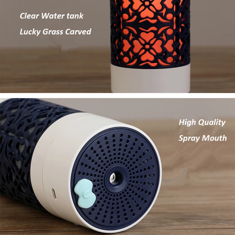 

Lucky Cup Humidifier USB Ultrasonic Aroma Diffuser 3 in 1 mini Essential oil Diffuser with LED light USB fan for Car Humidifiers