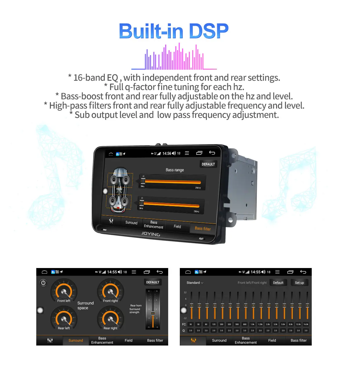 JOYING 9 ''8 core android 6,0 Автомобильный dvd для vw passat b7 b6 golf Polo Tiguan Octavia Rapid fabia с gps-навигацией радио плеер