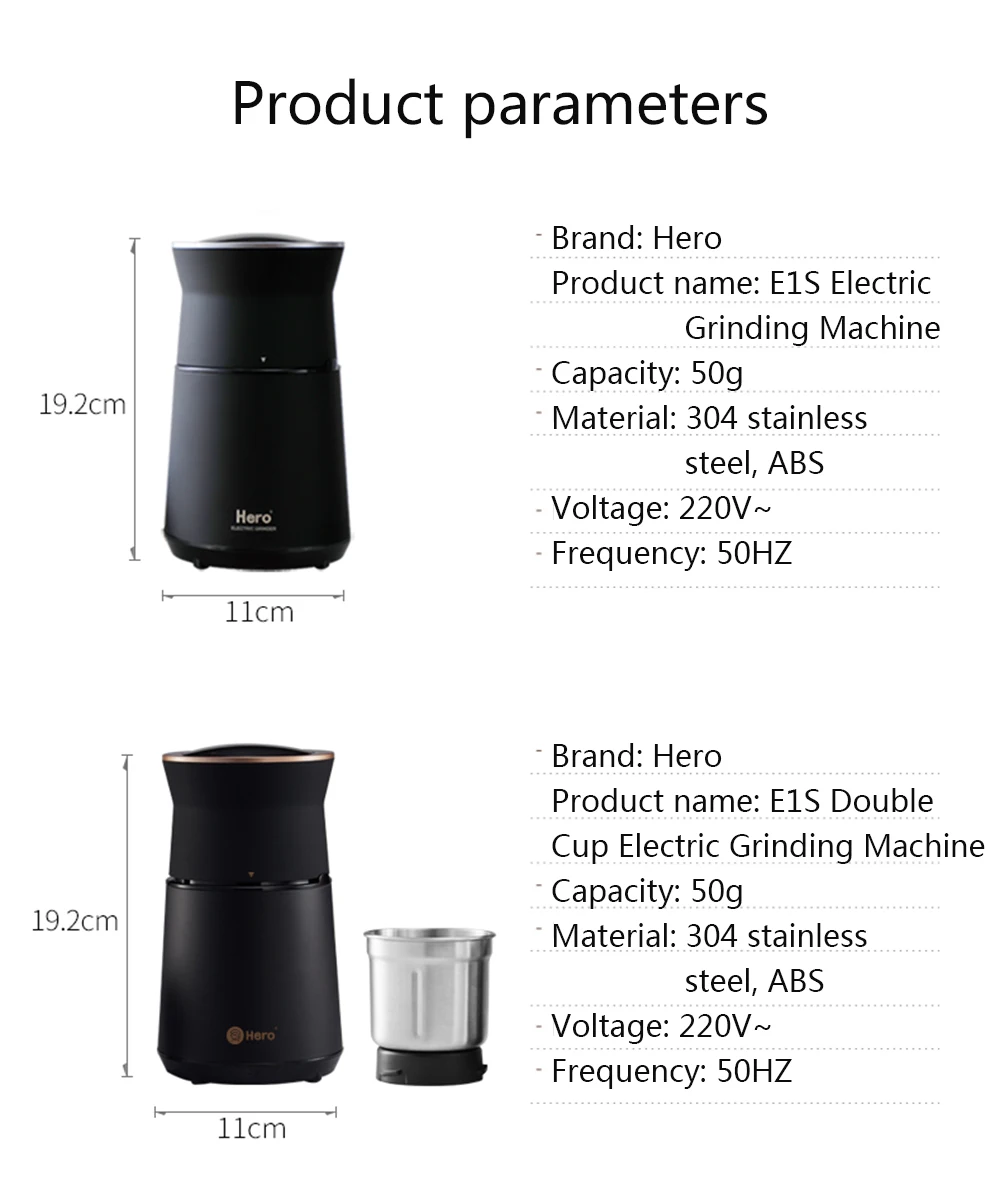 Электрическая кофемолка измельчитель зерен из нержавеющей стали|Ручные