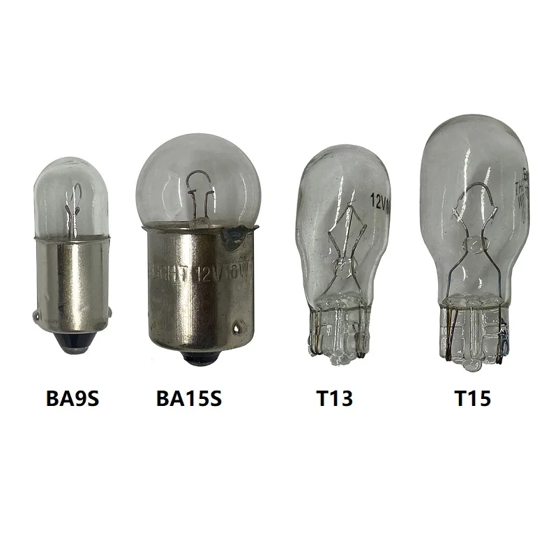 

4pcs BA9S T4W T8.5 G18 1156 BA15S Halogen lamp 12V 10W T13 T15 W16W Interior Light Clearance Light Halogen Light Bulbs