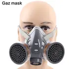 Полноразмерный респиратор для лица, противогаз, маска с фильтром, Пылезащитная маска для распыления краски