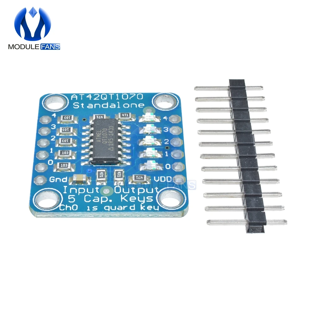 Автономная 5-клавишная проводящая панель многофункциональный емкостный