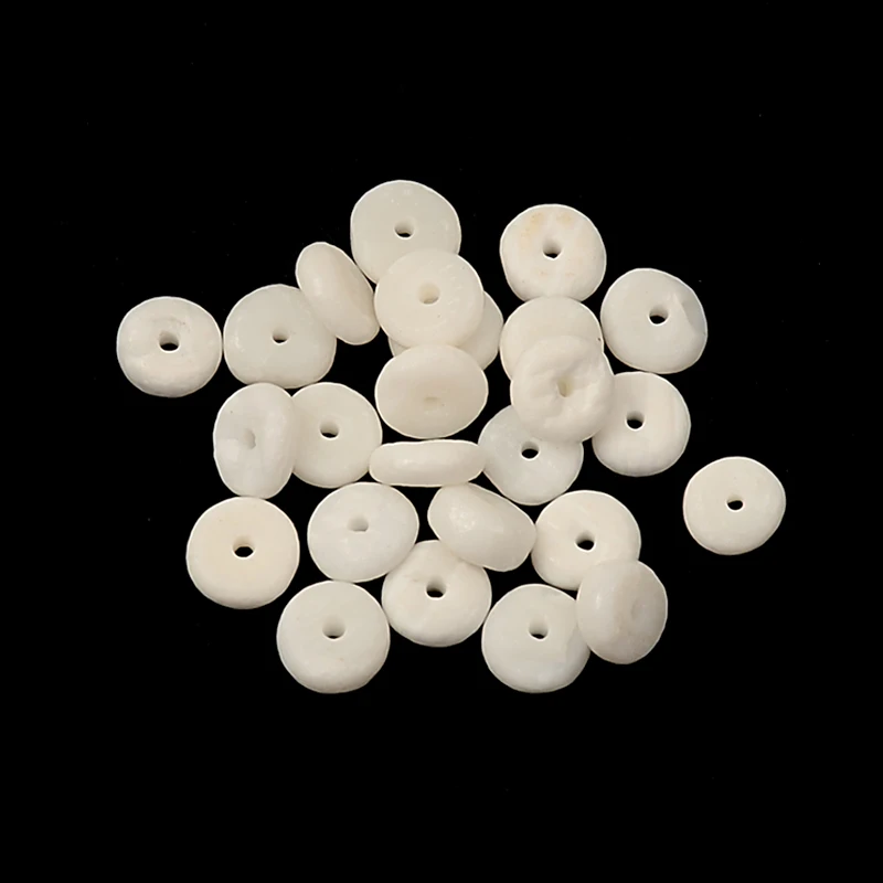

Hot Sale Natural White Shell Beads Seashell Round Shape Spacer Beads For Jewelry Making Handmade DIY Bracelet Necklace