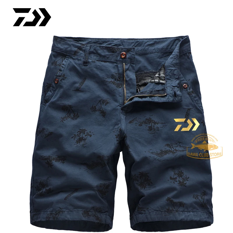 

DAIWA Men's Fishing Casual Shorts Outdoor Mountaineering Cotton Tooling Multi-pocket Shorts New Summer Breathable Beach Pants