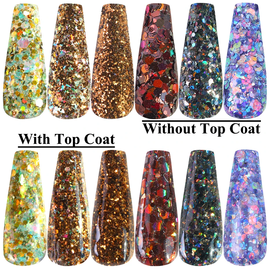 6 шт. разноцветные Блестки для ногтей|Блестки ногтей| |