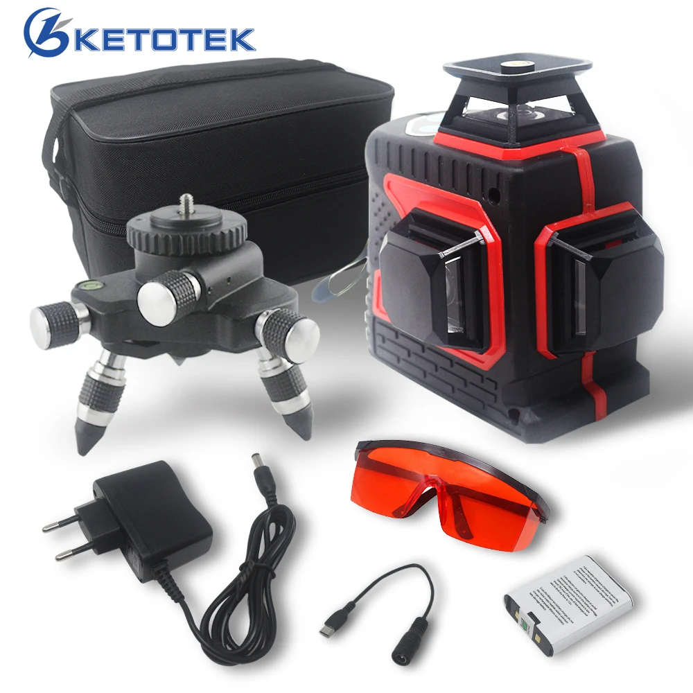 12 линейный лазерный уровень 3D самонивелирующиеся инструменты нивелир с