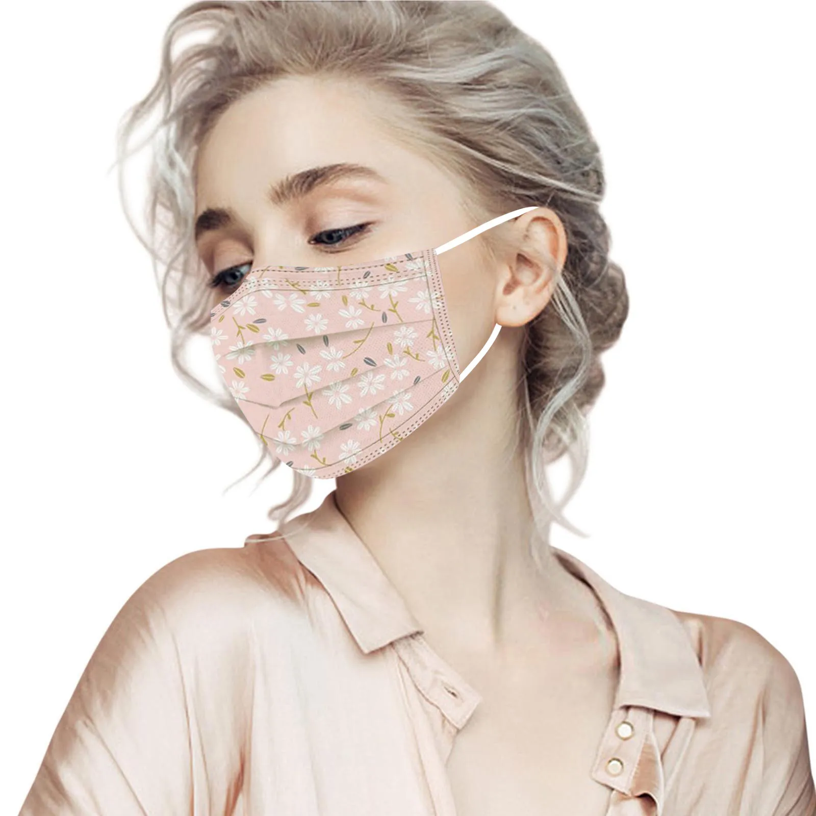 

Adult Disposable Face Mask Fashion Printed Three-layer Dust-proof Disposable Mask Protective Cubrebocas Adute 50-100pcs