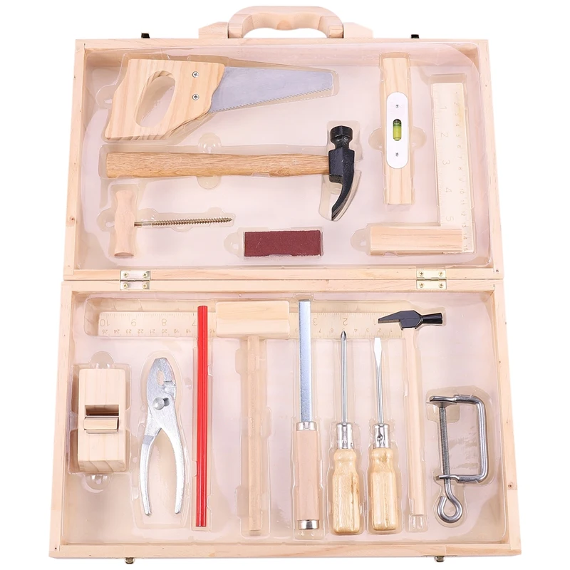 

Child Maintenance Management Toolbox Toy Disassembly Multi-Purpose Carpentry Box Wooden Boy Play House Puzzle Kit