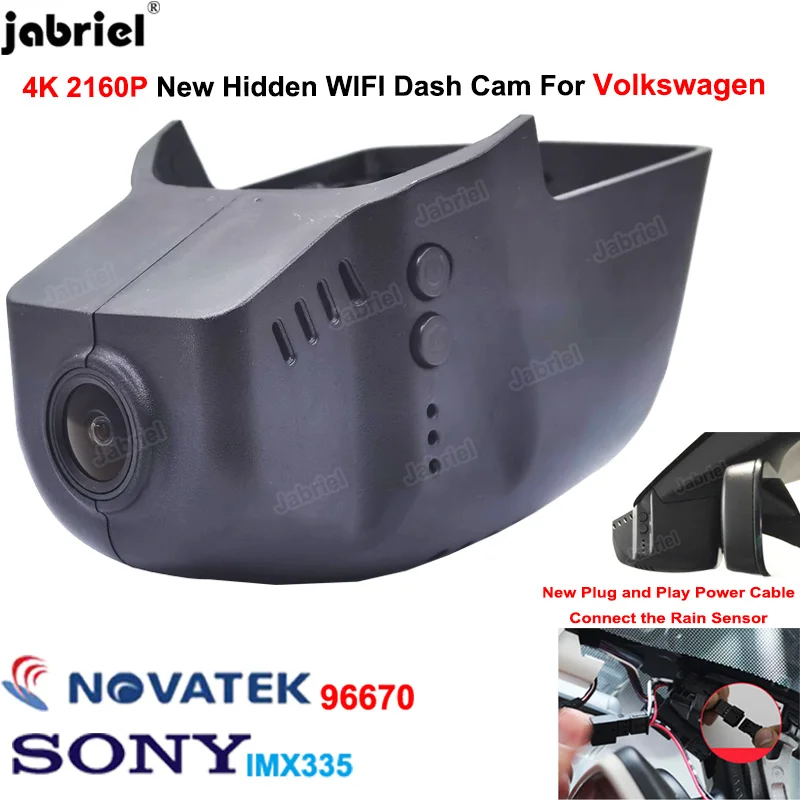 Видеорегистратор с Wi-Fi 4K 2160P для Volkswagen VW Passat Tiguan Allspace Atlas Golf Arteon Sharan Magotan Skoda Karoq Seat |