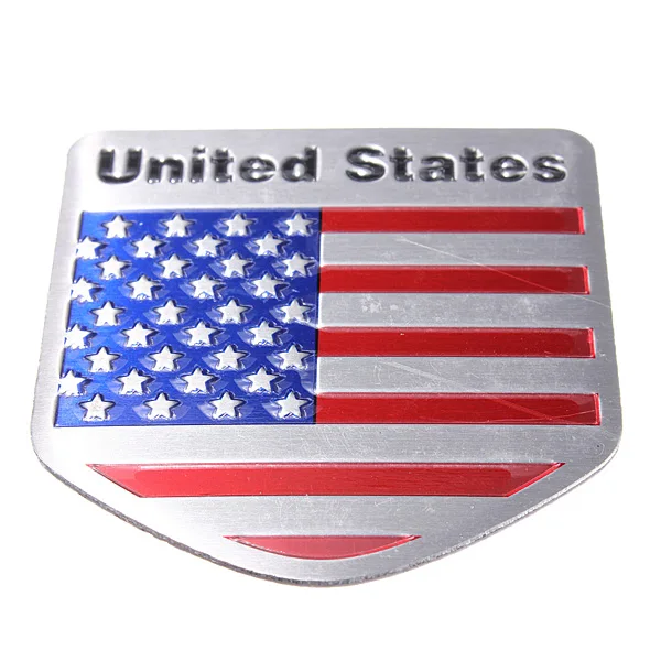 3D металлический сплав США американский флаг наклейка логотип машины Авто