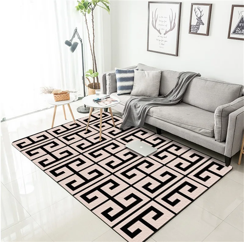 

Fashion European and American atmosphere simple geometry bedroom living room kitchen Mat Carpet customization