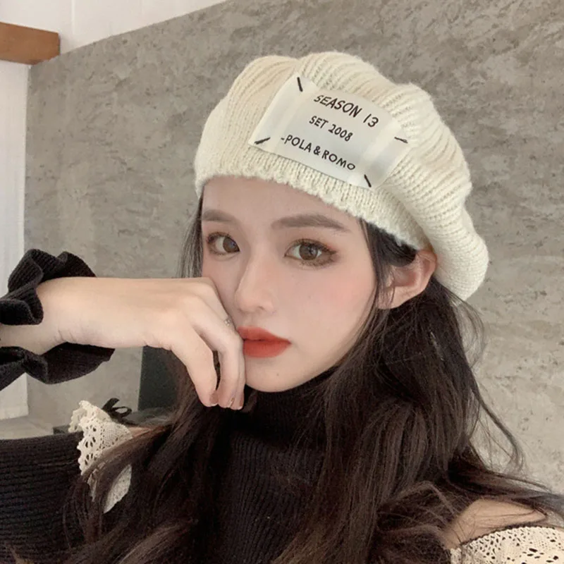 

Women's hat autumn Winter hat streetwear Hat beanie skullies beanies hip hop fashion Knitting trucker black russian crochet 2021