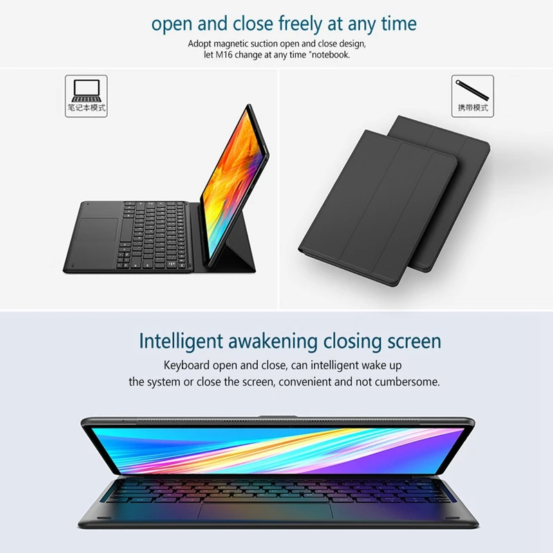 

Tablet Pc Case, 11.6-Inch 2-In-1 Smart Tablet Case with Keyboard Set, Suitable for Teclast M16