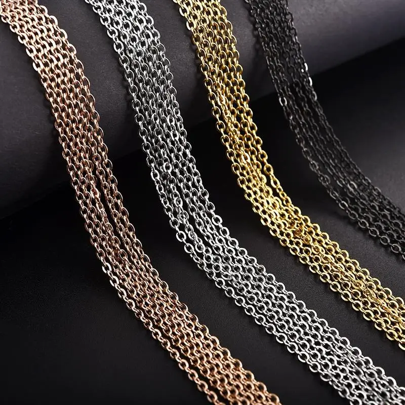 

10pcs 50cm Stainless Steel Link Chain With Lobster Clasp Gold Color Silver Color DIY Necklace Bracelet Jewelry Making Bulk Sale