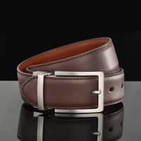 high quality genuine leather pin buckle mens belt with rotating buckle head young middle aged business casual high end belt