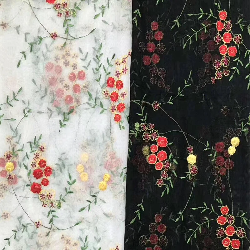 3Y/лот классический стиль цветок вышивка из кружевной сетчатой ткани текстиль для