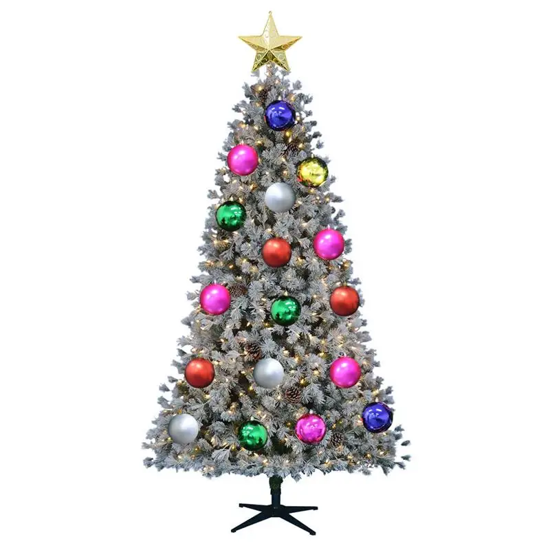 6 шт. Новый Рождественский шар однотонный декоративный Блестящий фотошар 10 см для