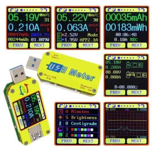 UM34C USB 3 0 тип c измеритель напряжения тока тестер заряда батареи + Приложение