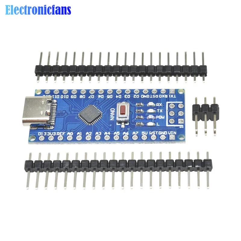Diymore CH340 Nano V3.0 ATMEGA328P MU ATMEGA328 модуль микроконтроллера макетная плата type C адаптер 5 в