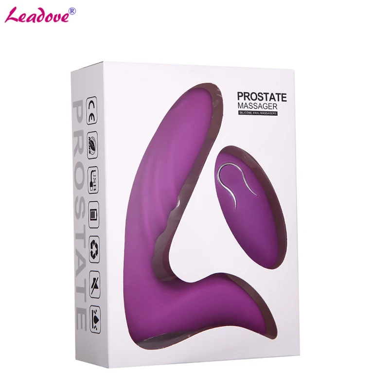 12 Скоростей USB Анальная пробка вибратор вращающийся массажер простаты