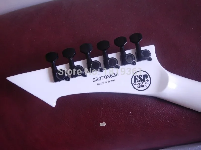 Высокое качество Custom Shop розовое дерево гриф хорошие звукосниматели SNAKEBYTE Джеймс гетфилд белая электрогитара