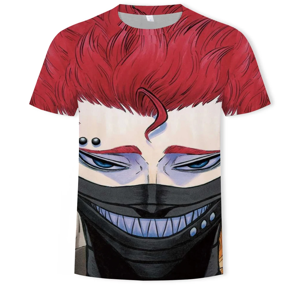 

2021 summer fashion new hero academy heroes 3 printed pattern men's cool short-sleeved casual T-shirt top