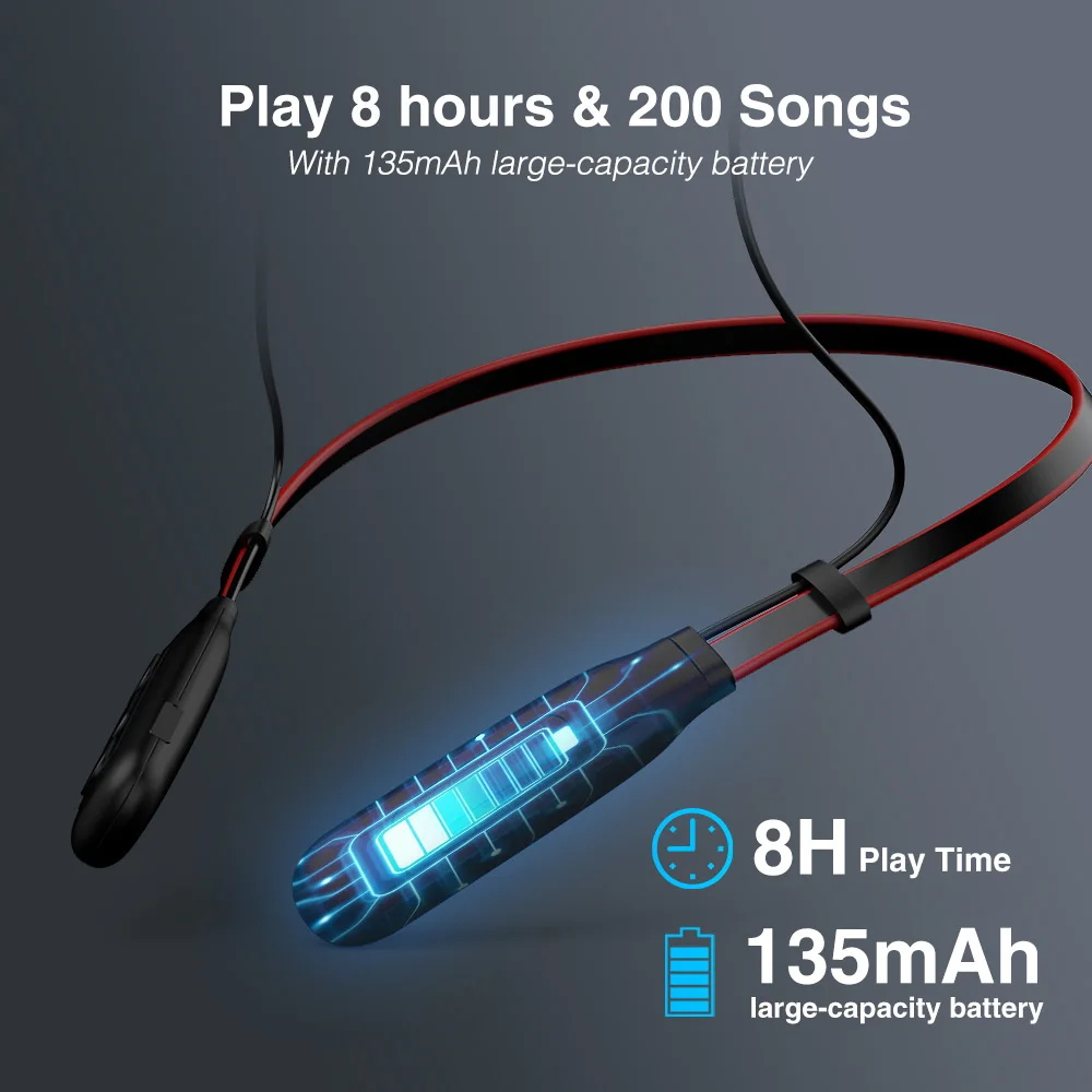 UTRAI Bluetooth наушники 5,0, беспроводные наушники для телефона Xiaomi, Спортивная игровая гарнитура с микрофоном, гарнитура Bluetooth с шейным ободом
