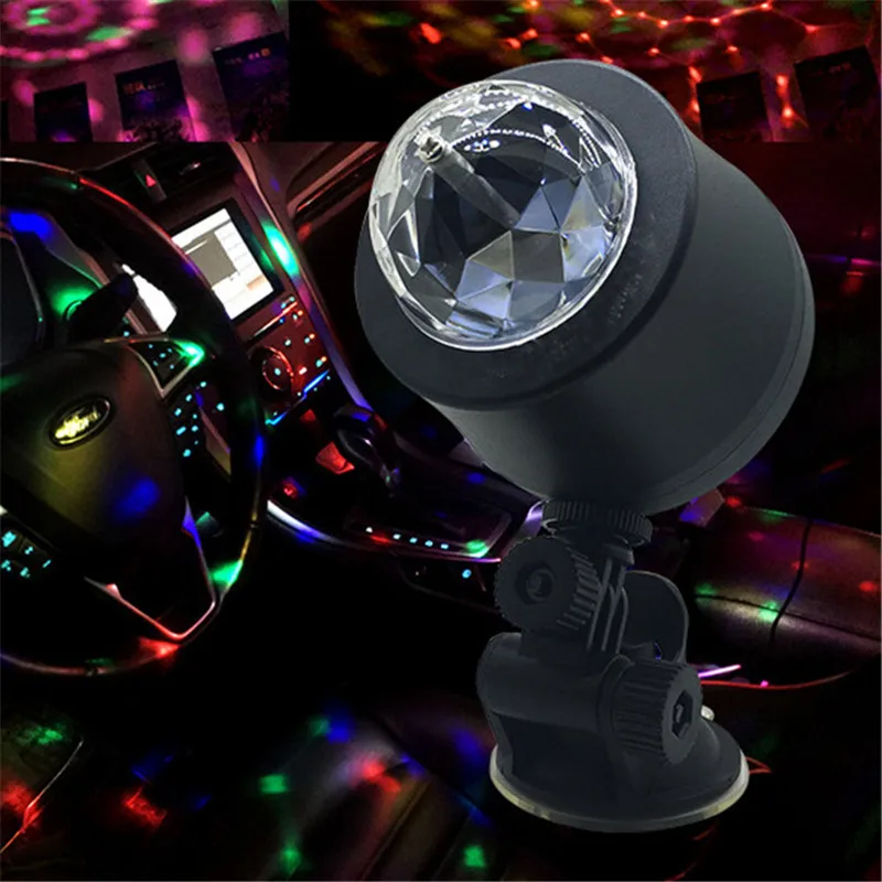 

1pcs Disco Ball Party Stage Projector Lights Mini Led Voice Activated USB Crystal Magic Ball Flash DJ Lights for Home KTV Bar Ca