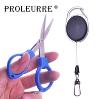 multi purpose portable fold fish scissor telescopic buckle for fishing clipper cutting line scissor cord sewing fishing tackle