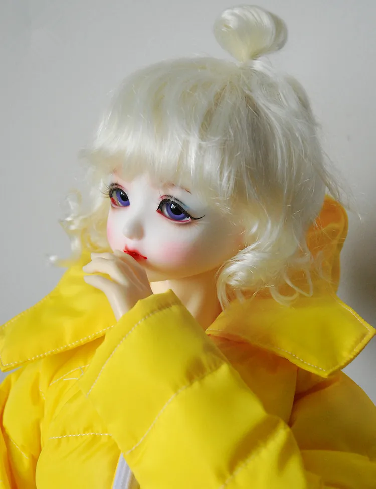 BJD кукла парик Подходит для 1/3 1/4 1/6 1/8 размер милый булочка голова бахрома завиток
