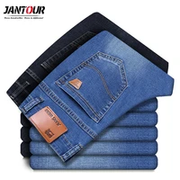 jantour brand 2021 new mens jeans classic high quality fashion business casual straight pants trousers hommes large size 35 40
