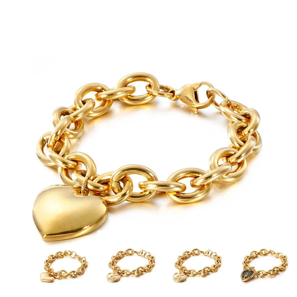 11 мм ширина большая любовь сердце очарование пара браслет Мужчины Женщины
