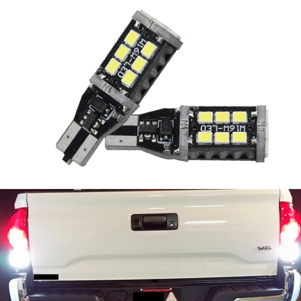 

2 шт. Ксеноновые белые светодиодные лампы 2835-SMD, подходящие для Toyota Tacoma 2001-2019, резервные фонари
