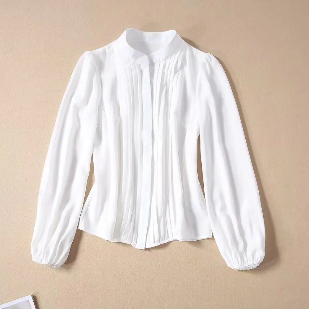 

Summer Celebrity Stylish Women Casual Two Pieces Pants Sets White Shirt Khaki Slim Trousers All-match Classic Twin Sets