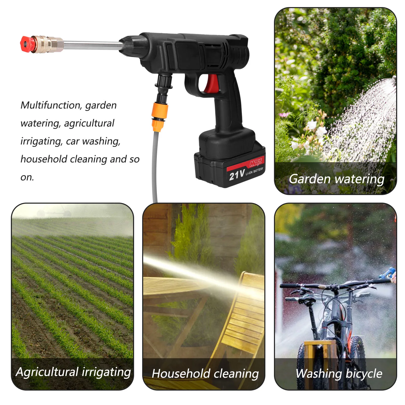 Скидка Бытовой беспроводной мойщик высокого давления, инструмент для мойки автомобиля, Портативная Машина для мойки автомобиля, автомойка с пенно...