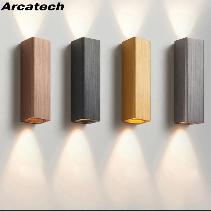 

Modern Led Wall Lamp Indoor Stair Light Fixture Bedside Loft Living Room Up Down Home Hallway Lampada Wall Sconces NR-190