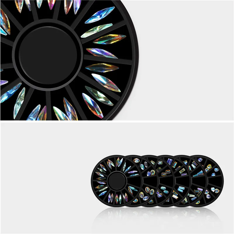 Украшения для ногтей прозрачные часы с бриллиантами конский глаз Персиковое