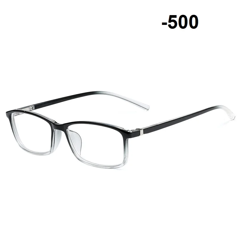 Vazrobe очки для близорукости для мужчин и женщин TR90 минус-100 до-600 рецептурная оптика линзы очки мужские женские готовые очки - Цвет оправы: multi myopia 500