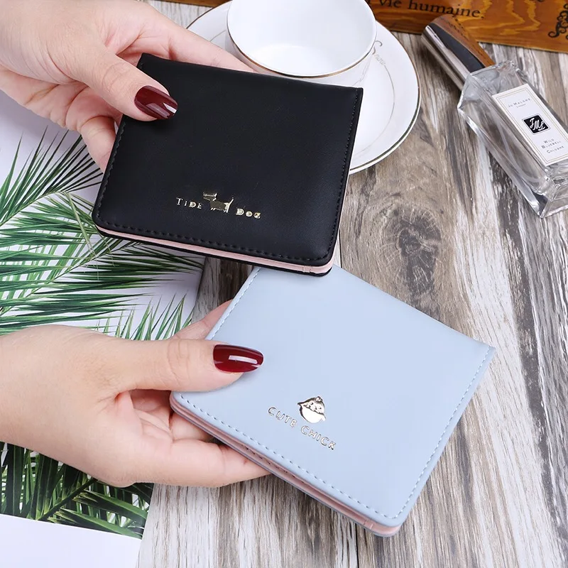 Women Wallets PU Leather Female Purse Mini Hasp Plain Color Cards Holder Fashion Coin Slim Small Ladies Wallet | Багаж и сумки