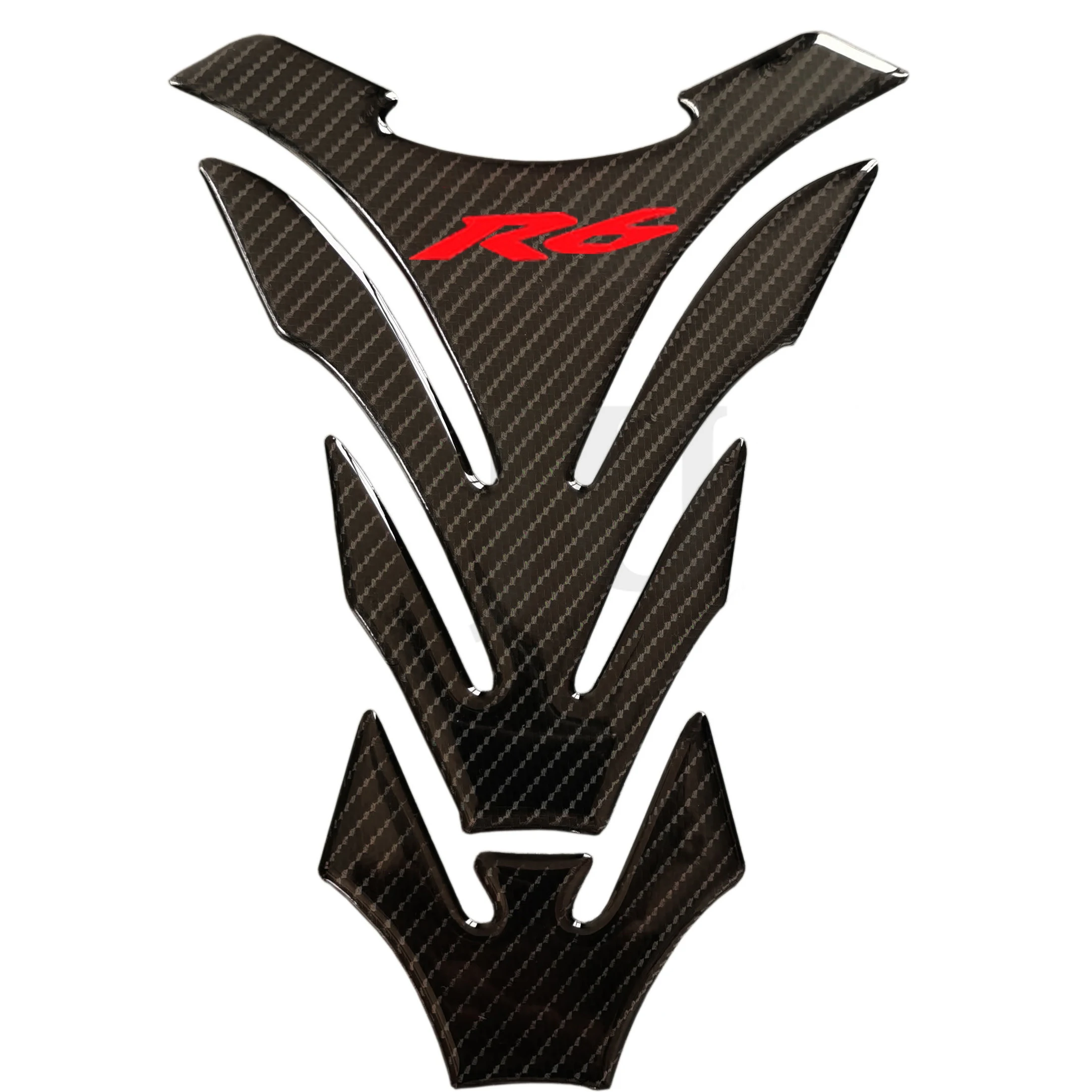 For Yamaha R6 Decorate Tank Pad Black Carbon Brazing Protector Racing Sticker Decorative High Quality 3D Resin Tankpad | Автомобили и