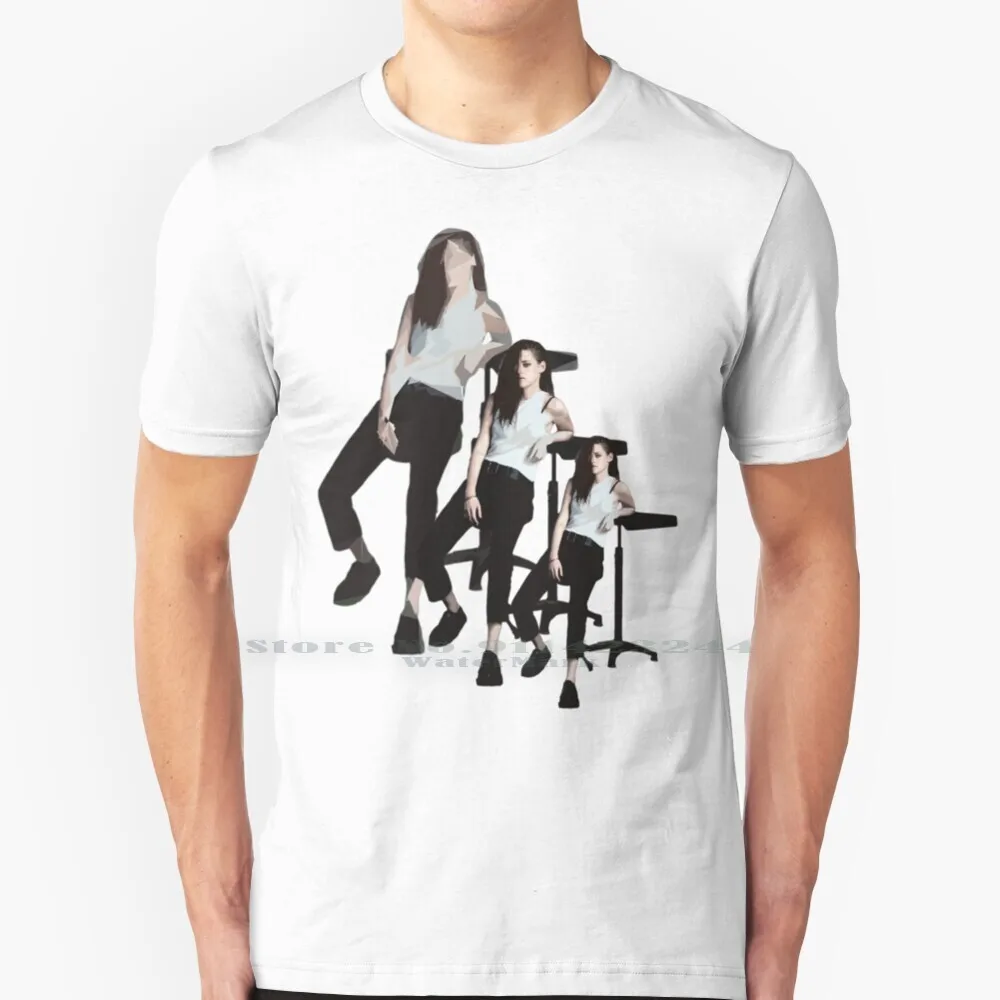 Three Stews T Shirt Cotton 6XL Kristen Stewart Kstew Actress Stewy Geometric Shapes Sharp Lines