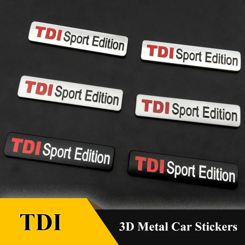 Металлический красный логотип TDI Sport Edition 3D металлическая наклейка эмблема турбо