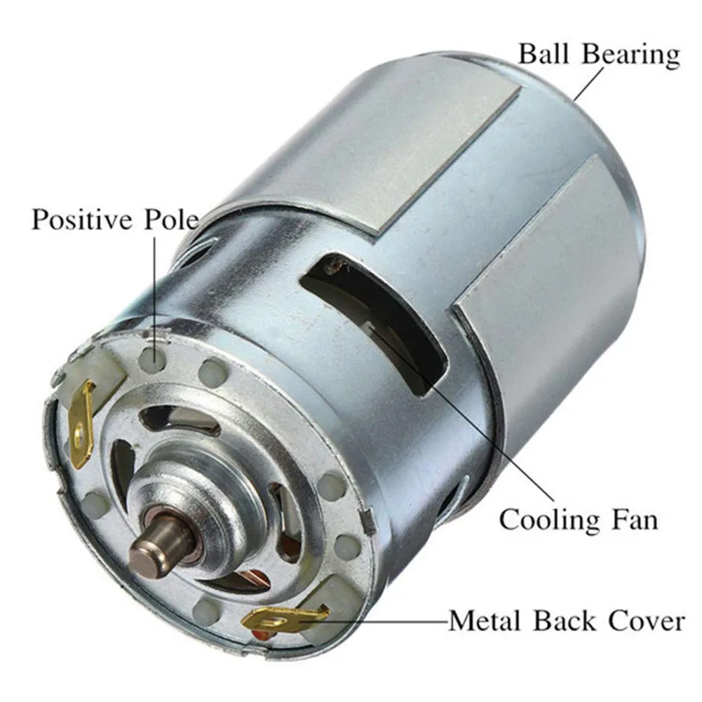 775 DC мотор-редуктор постоянного тока 12V-36V 3500-9000 об/мин шариковый подшипник большой