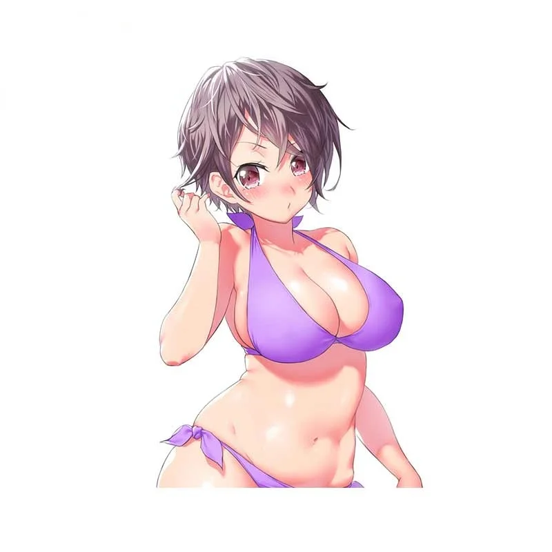 

Personaliz Anime Girl In Santa Suit - Sexy Vinyl Car Sticker Accessories Bumper Decoration Decals KK13*7cm