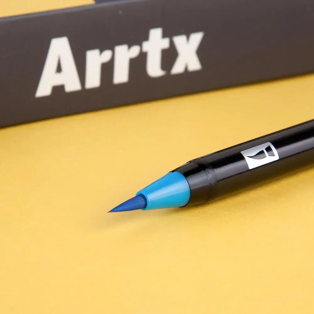 Arrtx, 24/48 цветов, настоящие маркеры для кистей, профессиональные маркеры на водной основе, моющиеся и нетоксичные гибкие наконечники кистей для рисования